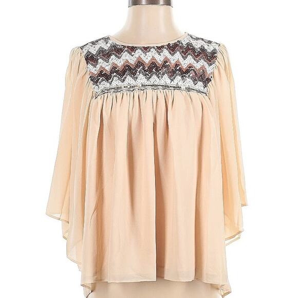 Hayden Cream Sequin Embellished Top - Picture 1 of 8